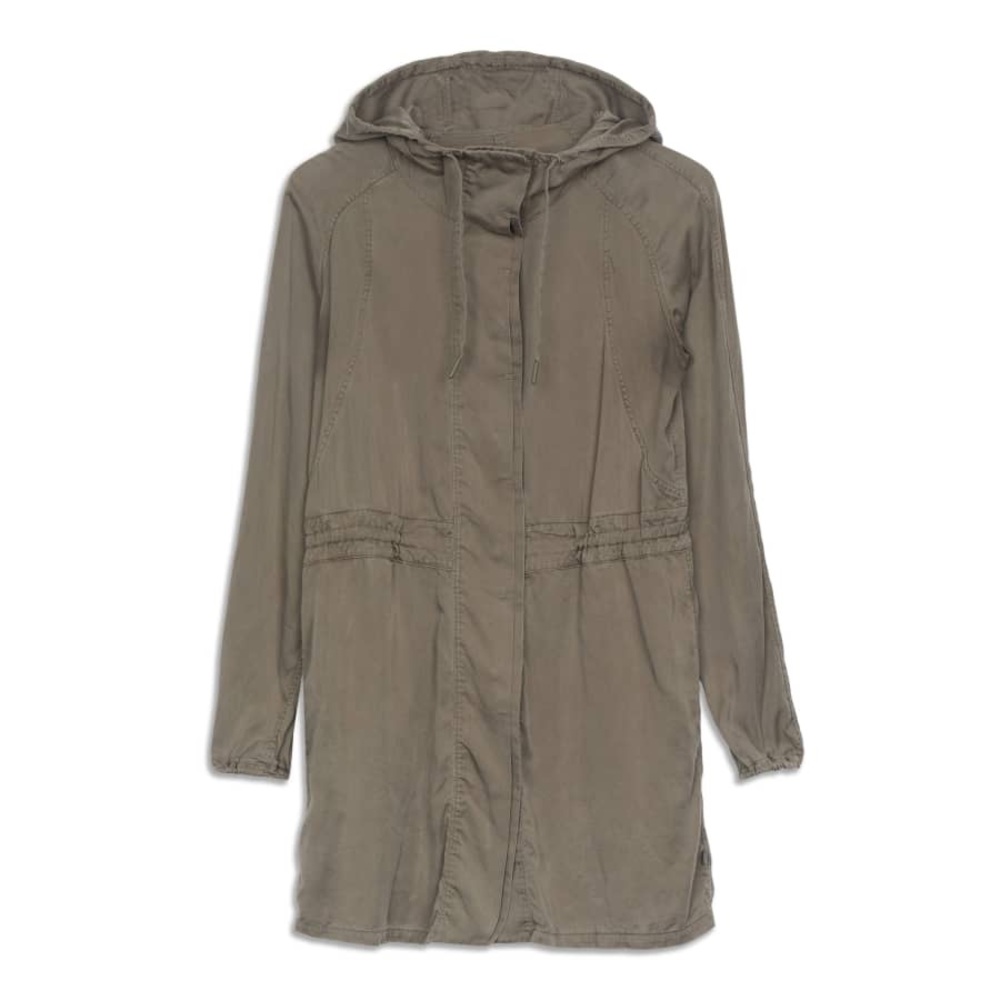 Women Jacket size M , color green, hoodie,